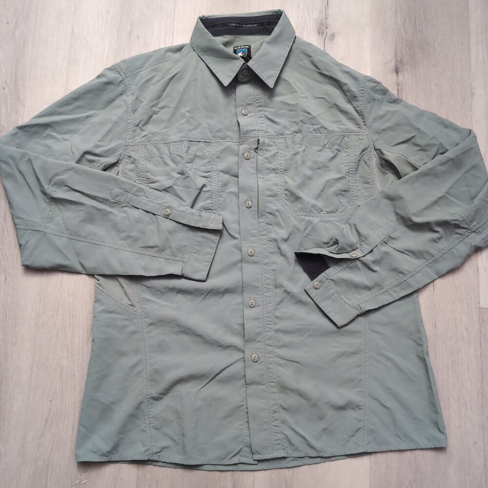Kuhl Shirt Mens Large Long Sleeve Button Front Pockets Casual Outdoors